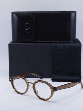 Valentino V-ESSENTIAL-IV VLX-132D Round Eyeglasses 46mm - Brown